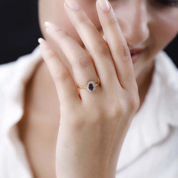 AA Lavendel Spinell und Diamant Ring - 0,70 ct. image number 3