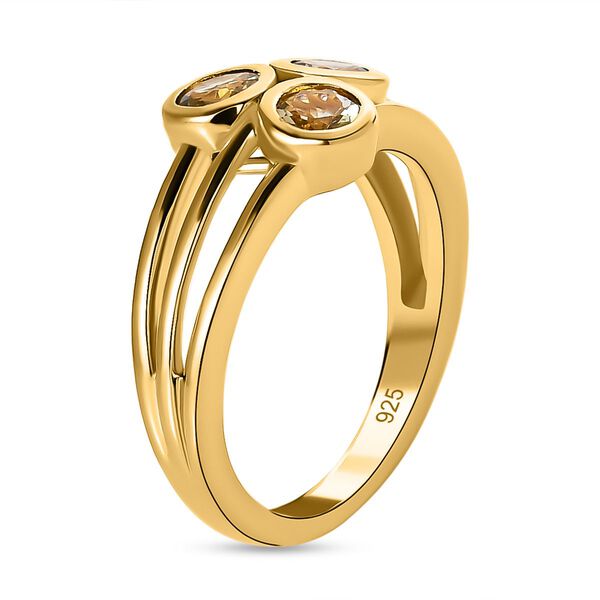 AA natürlicher, goldener Tansanit-Ring - 0,75 ct. image number 5