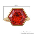 LUSTRO STELLA Roter Zirkonia Ring 925 Silber vergoldet (Größe 16.00) ca. 11,87 ct image number 4