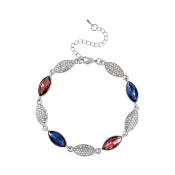 Mehrfarbiger Kristall Armband, ca. 20 cm