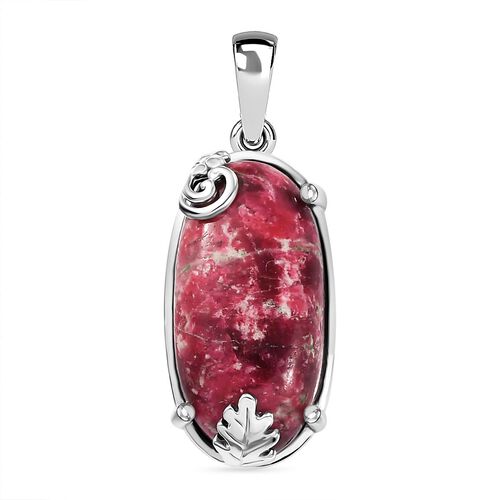 AA Norwegischer Thulit Anhänger, Silberfarben, ca. 11.01 ct image number 0