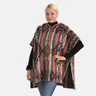  La Marey signature Printed pattern with hoodie ponchos