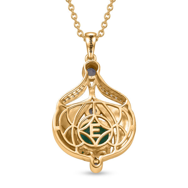 EVER TRUE Pfau Quarz Triplette, Iolit Schmuckset ca. 50 cm ca. 3,47 ct. image number 4