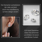 Liebesknoten Weiße Diamant-Ohrstecker - 0,20 ct. image number 6