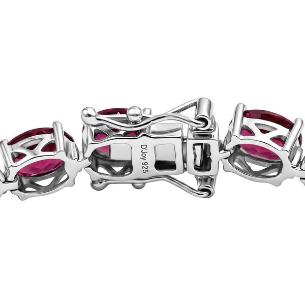 D'Joy AA Nat&uuml;rlicher Rhodolith Granat Armband ca. 19 cm 925 Silber rhodiniert ca. 24,50 ct. image number 3