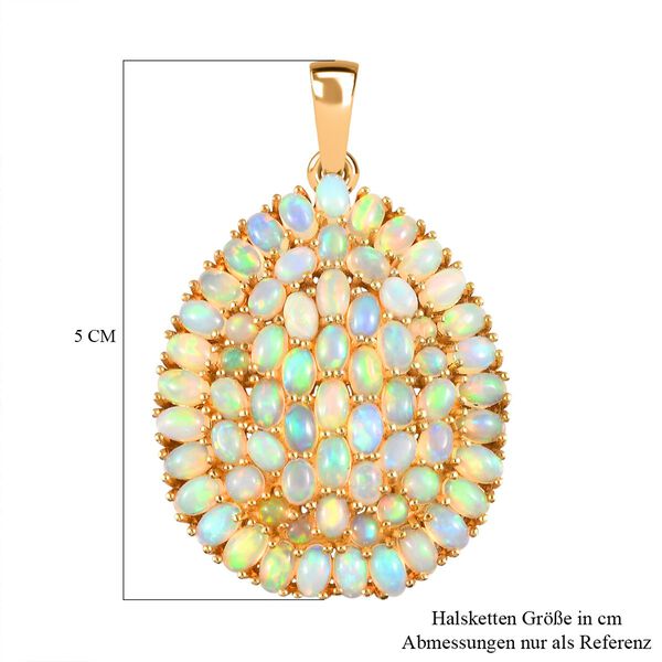 Nat&uuml;rlicher, &auml;thiopischer Welo Opal Anh&auml;nger, 925 Silber vergoldet ca. 7.68 ct image number 6