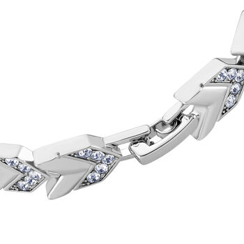 Wei&szlig;er Kristall Armband ca. 19 cm Standard