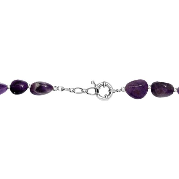 Afrikanischer Amethyst Halskette ca. 45 cm Messing platiniert ca. 320.00 ct image number 5