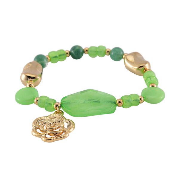 6er Set von J. Francis gefertigt aus Harz: 5 Armb&auml;nder und 1 Uhr, vergoldet image number 10