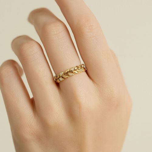 LUXURIANT DIAMOND - Lab Grown Diamant SI Ring 925 Silber 750 Gelbgold Vermeil (Größe 18.00) ca. 0.25 ct image number 2
