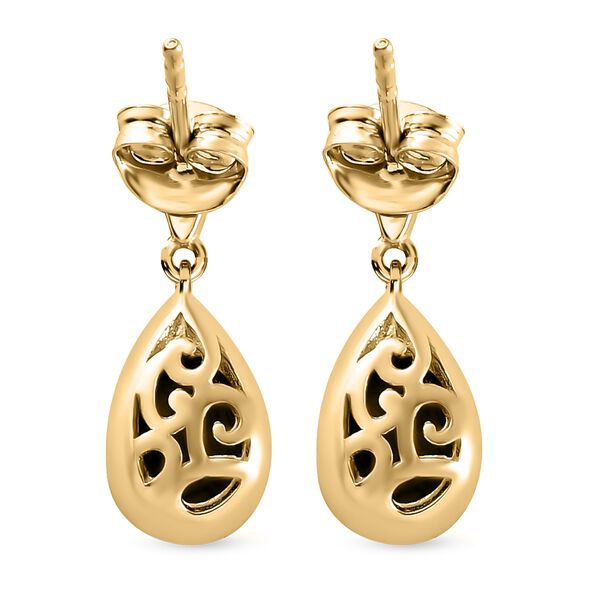 Meteorit Ohrringe 925 Silber vergoldet ca. 7,12 ct image number 5