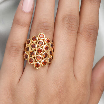 Madeira Citrin Ring 925 Silber vergoldet  ca. 3,77 ct