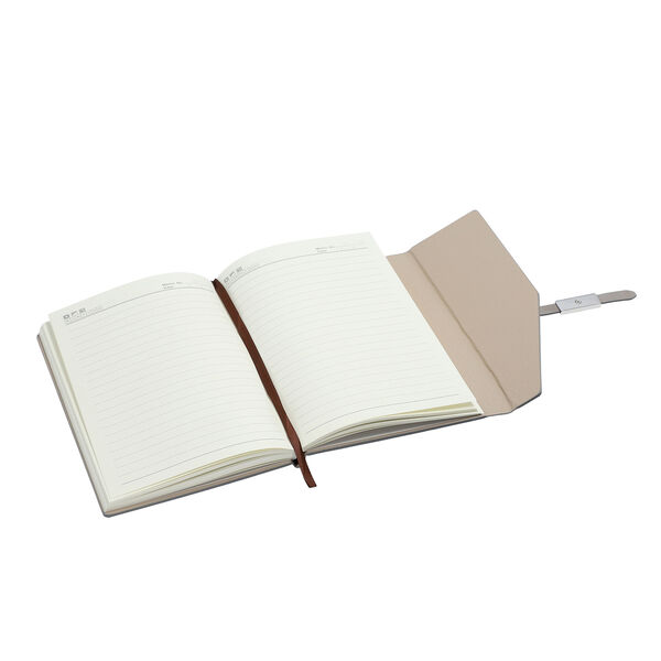 Geschenkidee: Kunstwildleder Notizbuch und Kugelschreiber Set, Gr&ouml;&szlig;e 21x15 cm, Beige, 2 teilig image number 3