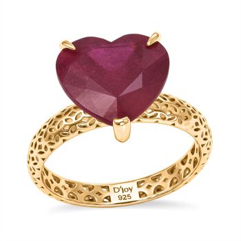 D'Joy AAA afrikanischer Rubin im Herzschliff Ring - 8,50 ct.