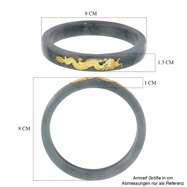 EXTREM SELTEN - Nat&uuml;rlicher Olmek Jadeit Armreif ca. 20 cm 999 Gelb Gold ca. 200.00 ct image number 4