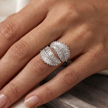 Wei&szlig;er Zirkonia Ring Nickelfreies Messing Flexibles cm