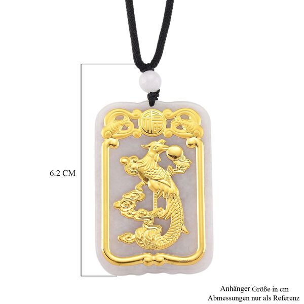 Flexible wei&szlig;e Jade 71cm Halskette in 999 Gold - 125 ct. image number 6