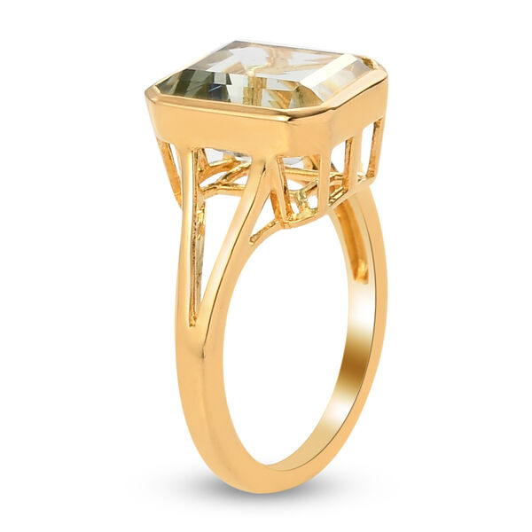 Prasiolith Solitär Ring in Silber, 4,19 ct. image number 4