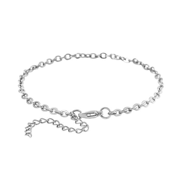 3er-Set - Kugelarmband, Gliederarmband, Ankerarmband, 19+5cm, Silberton image number 7