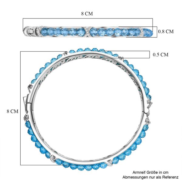 Himmelblauer Topas-Armreif, 19cm - 18,49 ct. image number 6