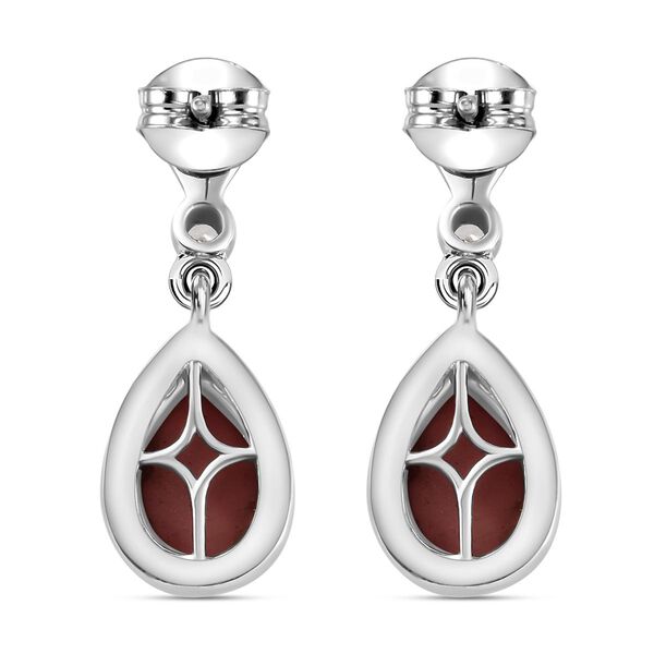 Oregon Pfirsich Opal und Zirkon-Ohrh&auml;nger - 4,48 ct. image number 5