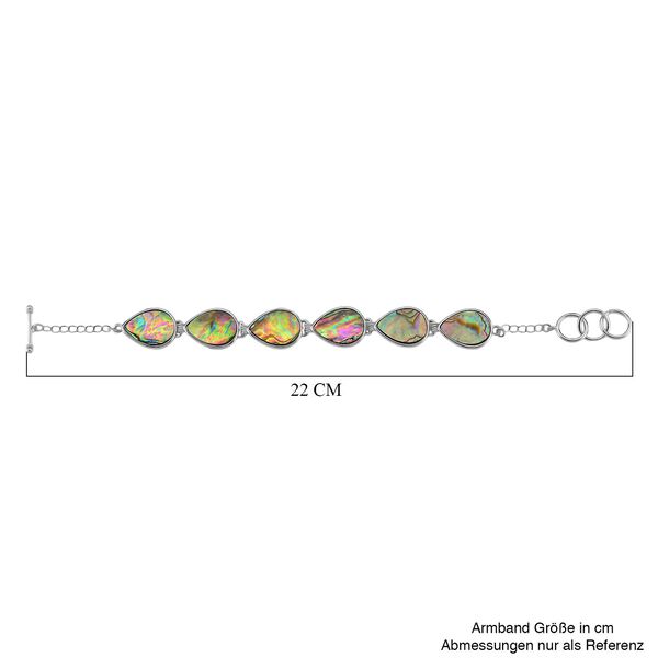 Abalone Muschel Armband ca. 19 cm mit 2.5 cm extender, Reine Legierung image number 7