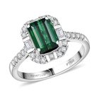 Rhapsody AAAA Santa Rosa Turmalin, Wei&szlig;er Diamant Ring 950 Platin (Gr&ouml;&szlig;e 16.50) ca. 2,43 ct