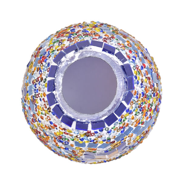 Handgefertigte orientalische Mosaik Glas Tischlampe - Lampenschirm Form, Größe 15x15x50 cm, Blau image number 3