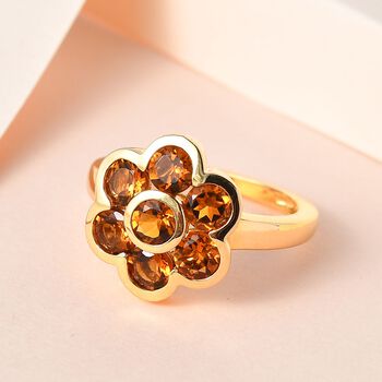 AA Madeira Citrin floraler Ring - 1,60 ct.