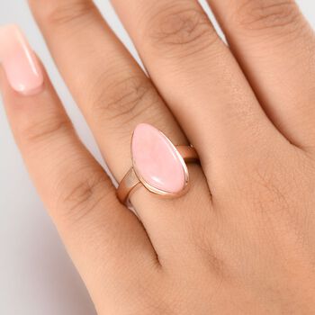 AA Vinicunca-Peruanischer Opal Ring, 925 Silber 750 ros&eacute;vergoldet (Gr&ouml;&szlig;e 18.00) ca. 6.26 ct