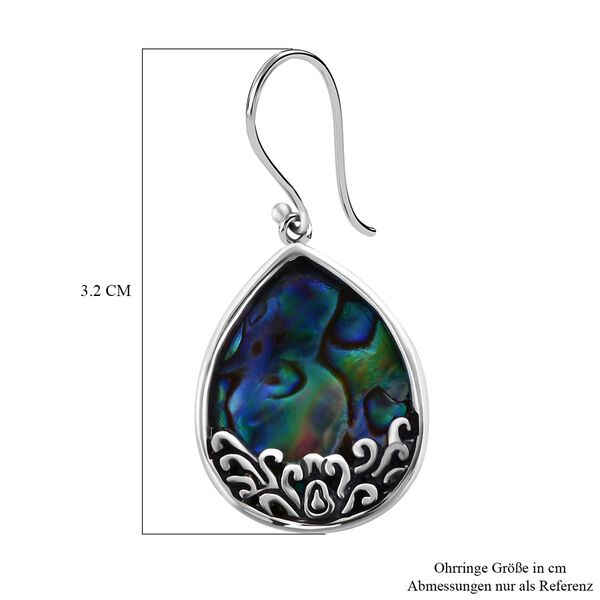 Royal Bali Kollektion - Abalone Muschel Ohrringe, 925 Silber image number 4