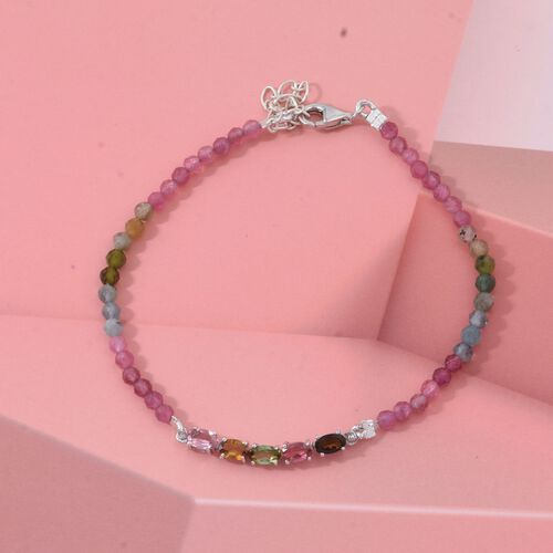 D'joy Mehrfarbig-Turmalin Armband 18 cm 925 Silber rhodiniert (10-15 Werktage Lieferzeit) ca. 6.00 ct image number 1