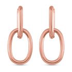 Kettenglieder-Ohrringe, Reiner Edelstahl, Roséfarben