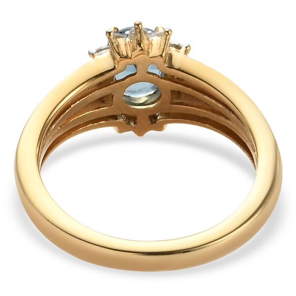 London Blau Topas und Zirkon Ring, ca. 1,24 ct image number 6