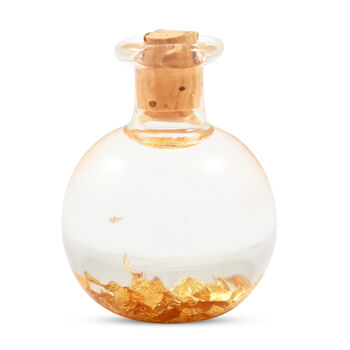 Glasflasche mit 916 Goldfolien