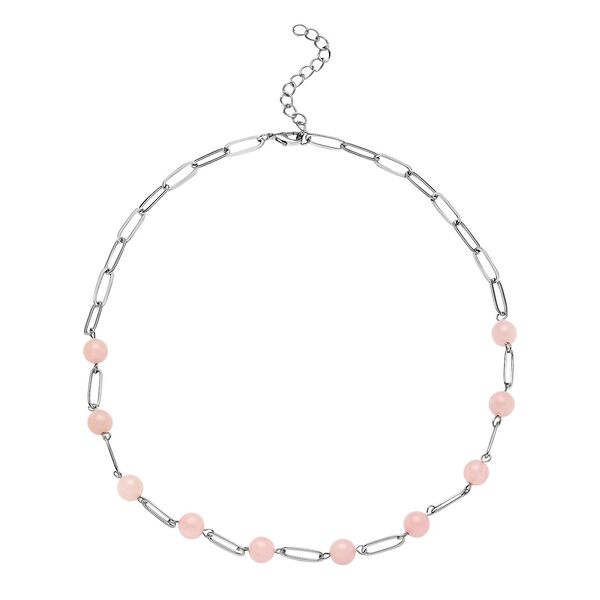 Rosenquarz-Halskette, 45 cm - 40 ct.