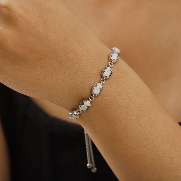 Italienische Kamee Armband aus Conch-Muschel in Silberton, 19cm image number 3