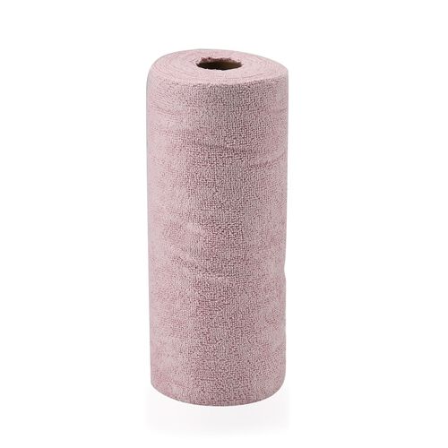 Wiederverwendbare Abreiß-Mikrofaser-Handtuchrolle - 30x30cm, 30 Tücher/Rolle, 180gsm, Rosa image number 0