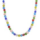 Mehrfarbiges Murano-Stil Glas Halskette ca. 50 cm+ 5 cm Extender, Standard