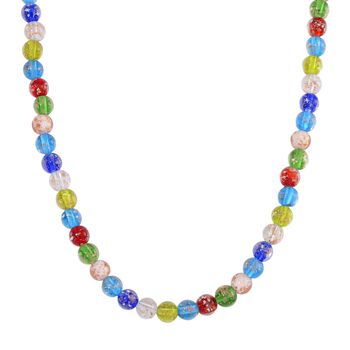 Mehrfarbiges Murano-Stil Glas Halskette ca. 50 cm+ 5 cm Extender, Standard