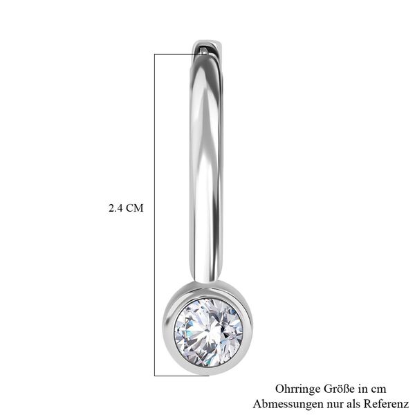 Solit&auml;r Moissanit Ohrringe - 0,87 ct. image number 4