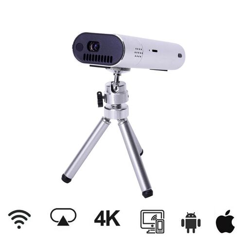 Homesmart - Mini-Tragbar 4K Projektor, 145x53x28.5mm, Silber image number 0
