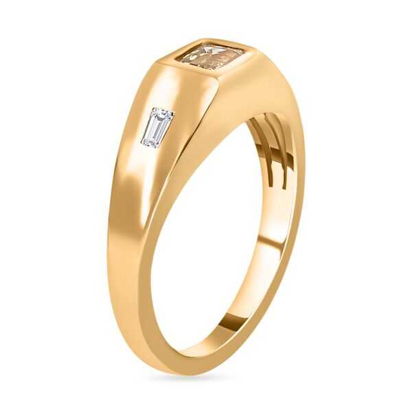 Natürlicher, goldener Tansanit und Zirkon-Ring - 0,59 ct. image number 4