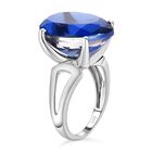 1A Ceylon Blau Triplett Quarz Ringe 925 Silber rhodiniert (Größe 16.00) ca. 13.28 ct image number 4