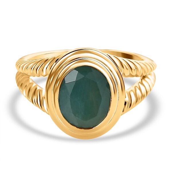 Grandidierit Ring, 925 Silber Gelbgold Vermeil, (Gr&ouml;&szlig;e 17.00) ca. 2.87 ct