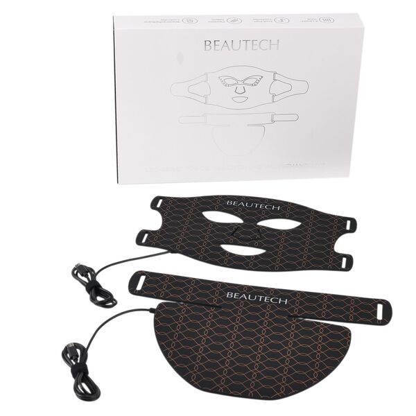 BEAUTECH Gesichts und Dekollet&eacute; maske, LED Lichttherapie, Schwarz image number 8