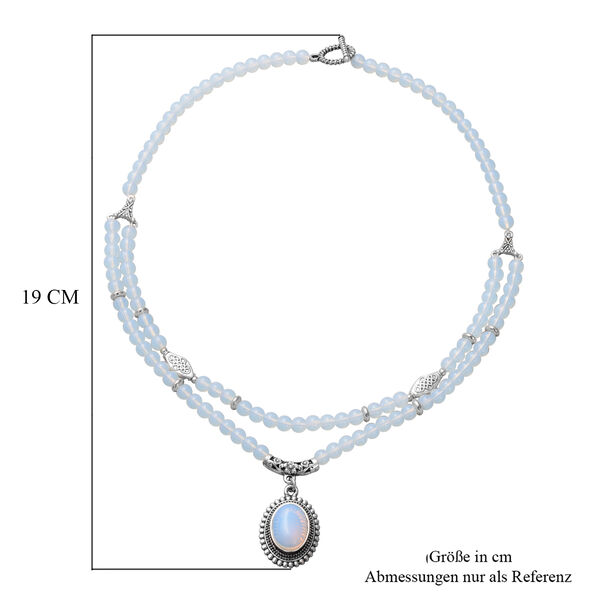 Opalite-Halskette, ca. 50 cm, silberfarben ca. 223,50 ct image number 5