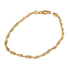 Italienische Singapur Armband ca. 19 cm 925 Silber vergoldet ca. 3,36g