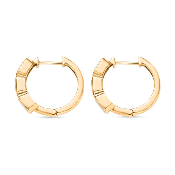 D'Joy AA Nat&uuml;rlicher, &auml;thiopischer Welo Opal Ohrringe 925 Silber Gelbes Gold ca. 1.34 ct image number 4