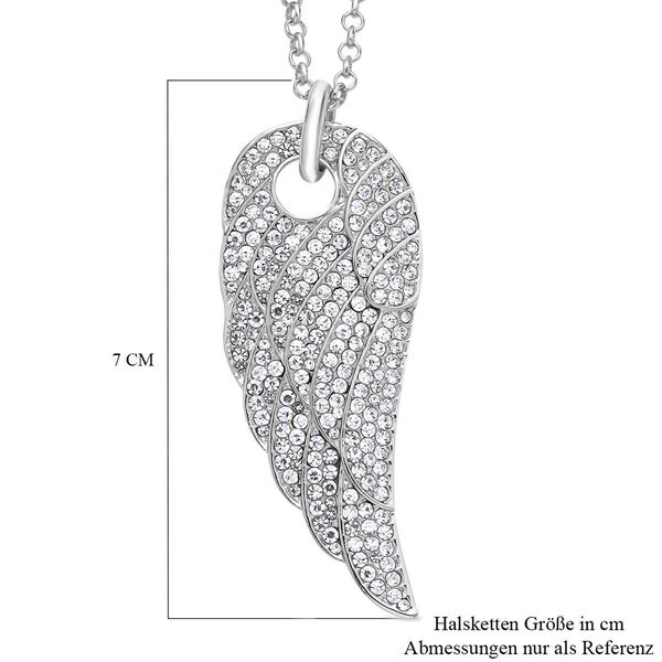 Weißer Kristall-Flügel-Anhänger mit Kette - 10 ct. image number 5
